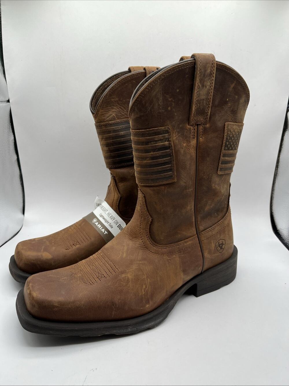 Ariat Rambler Patriot Boots 10029692 Men’s Sz 8 D Leather Western Workwear NWT